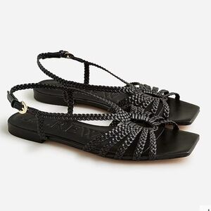 J.Crew Capri braided sandals in leather NWOT